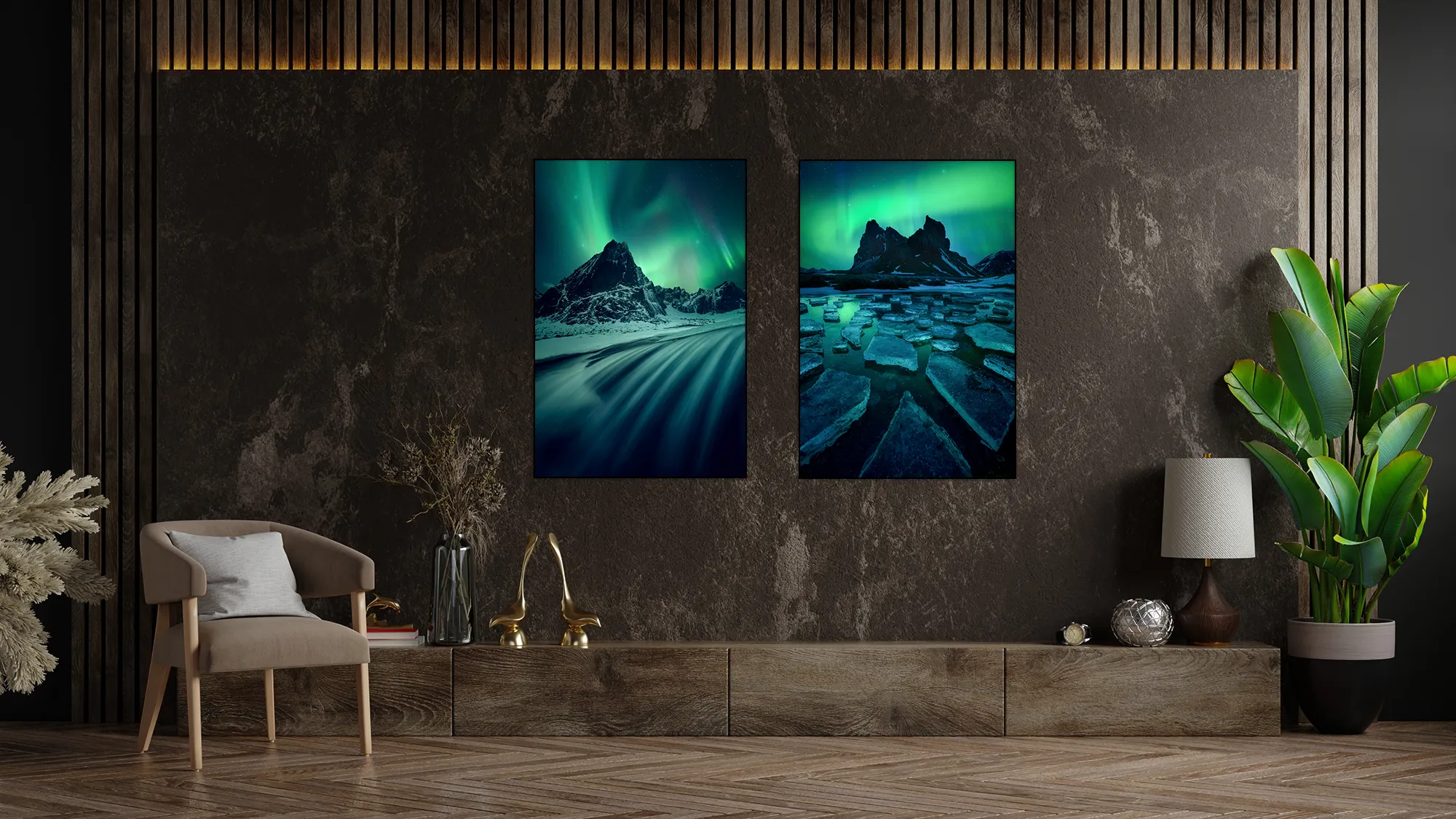 Aurora borealis, Lofoty a Island